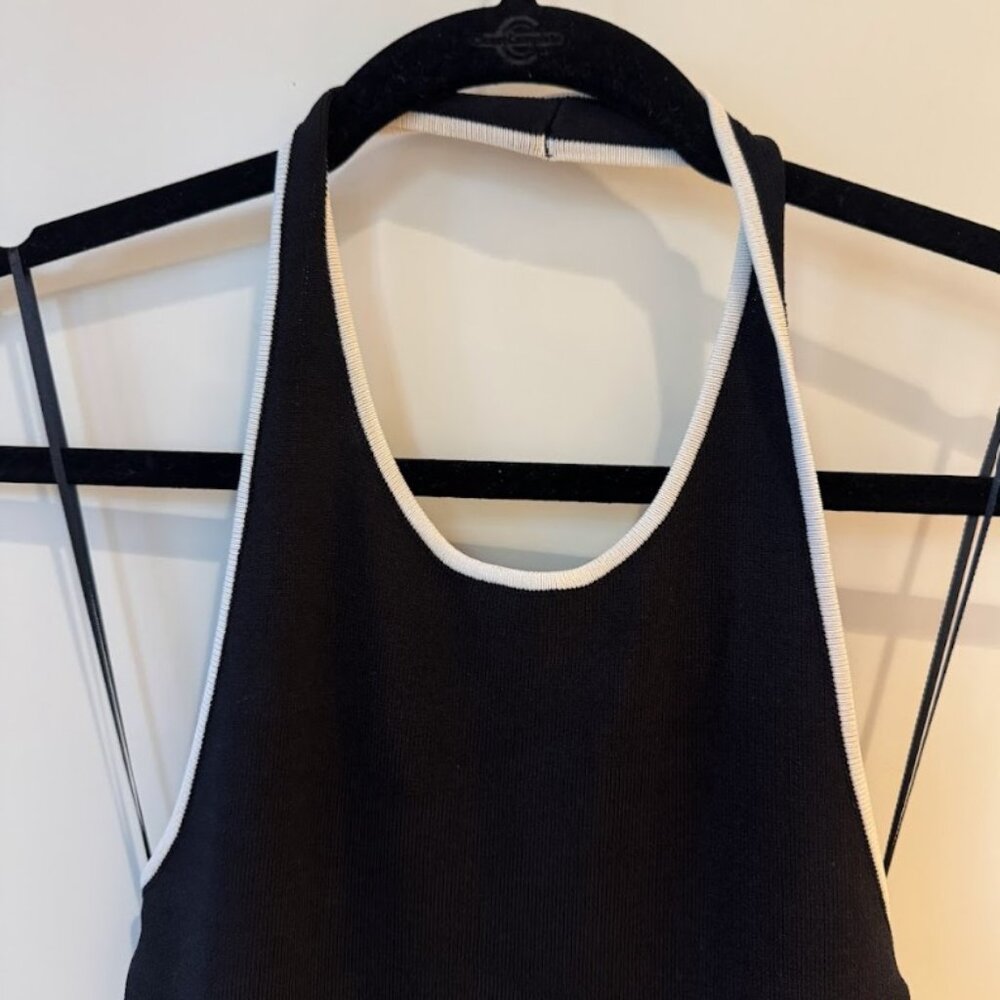 DISSH KARLIE BLACK BIND HALTER KNIT DRESS - Picture 3 of 7